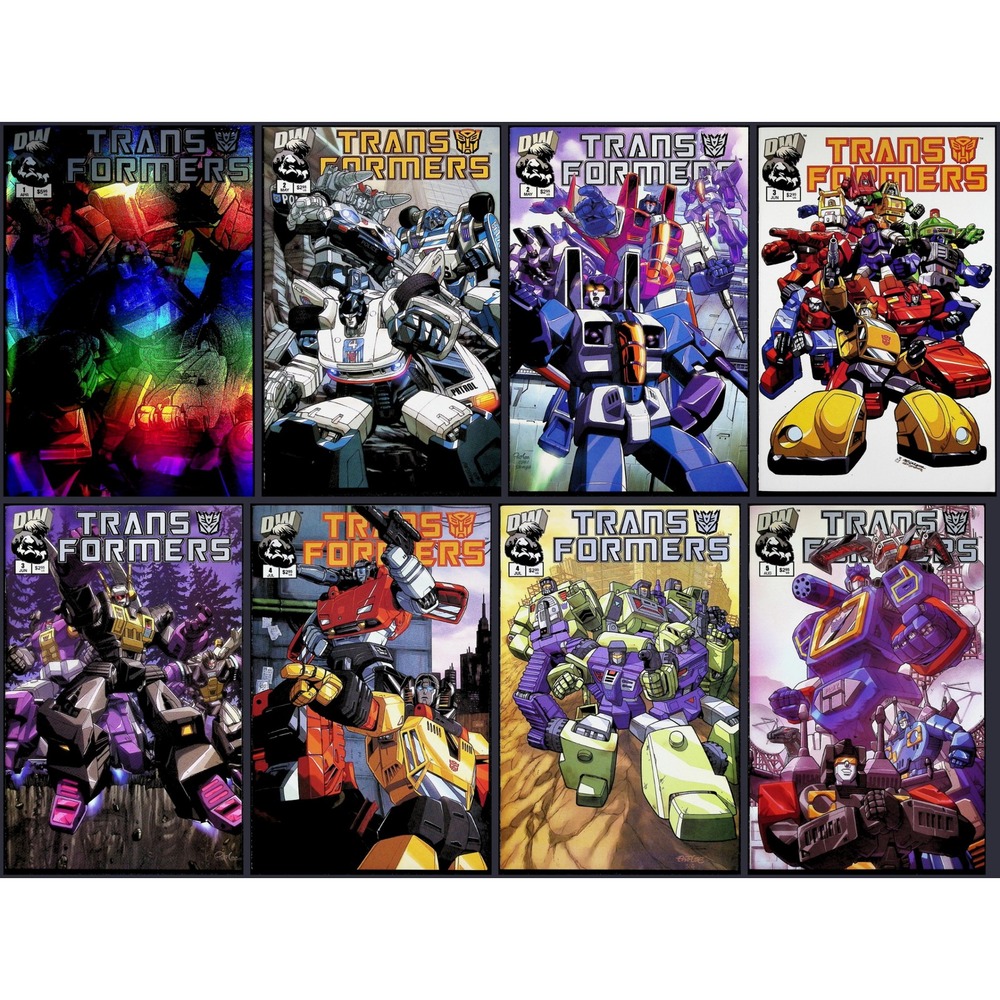 Transformers Generation 1 8X Comic Lot #1-5 plus Variants Holofoil Dreamwave